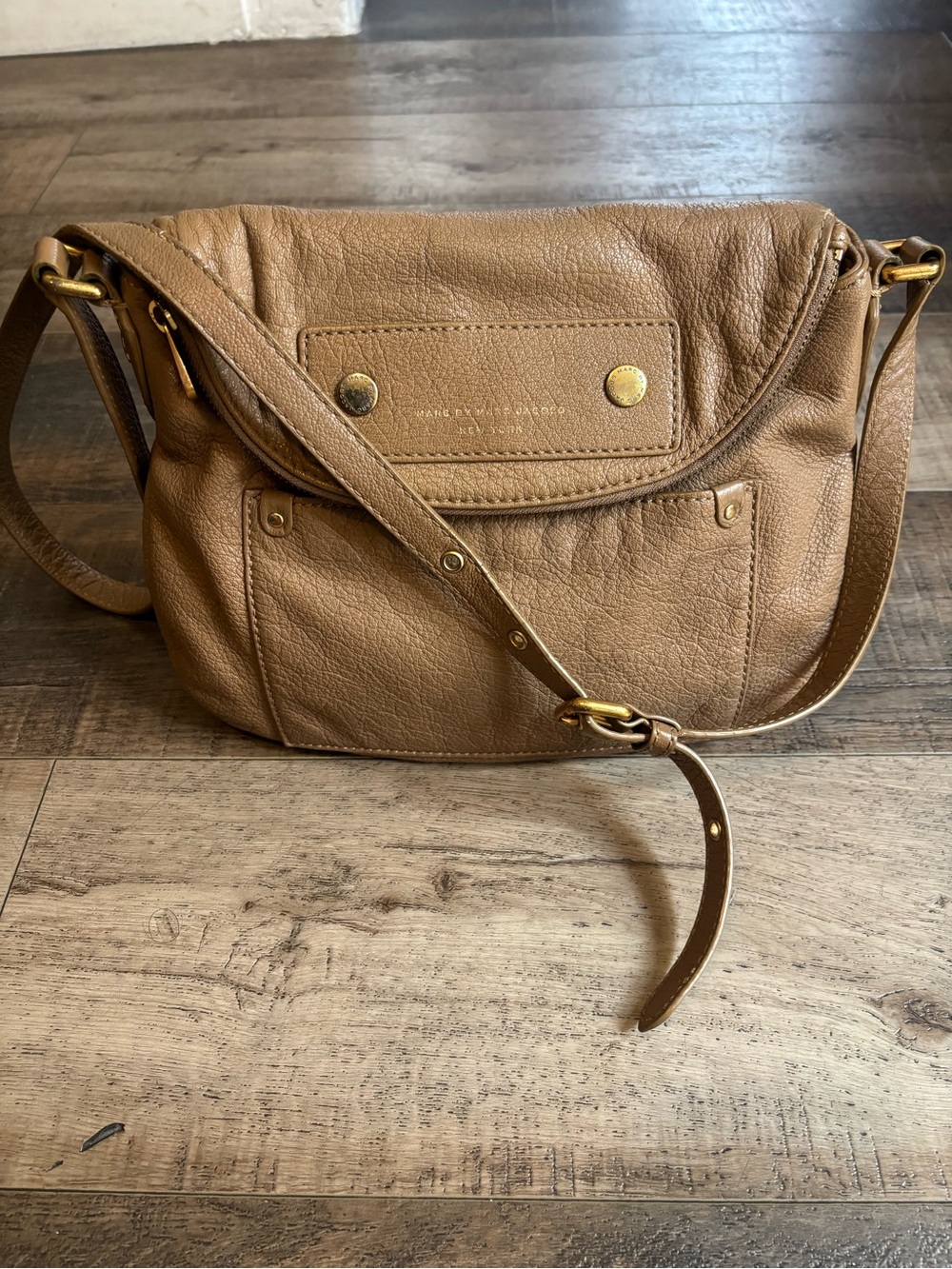 Marc by Marc Jacobs Cognac Leather Crossbody Shoulder Bag